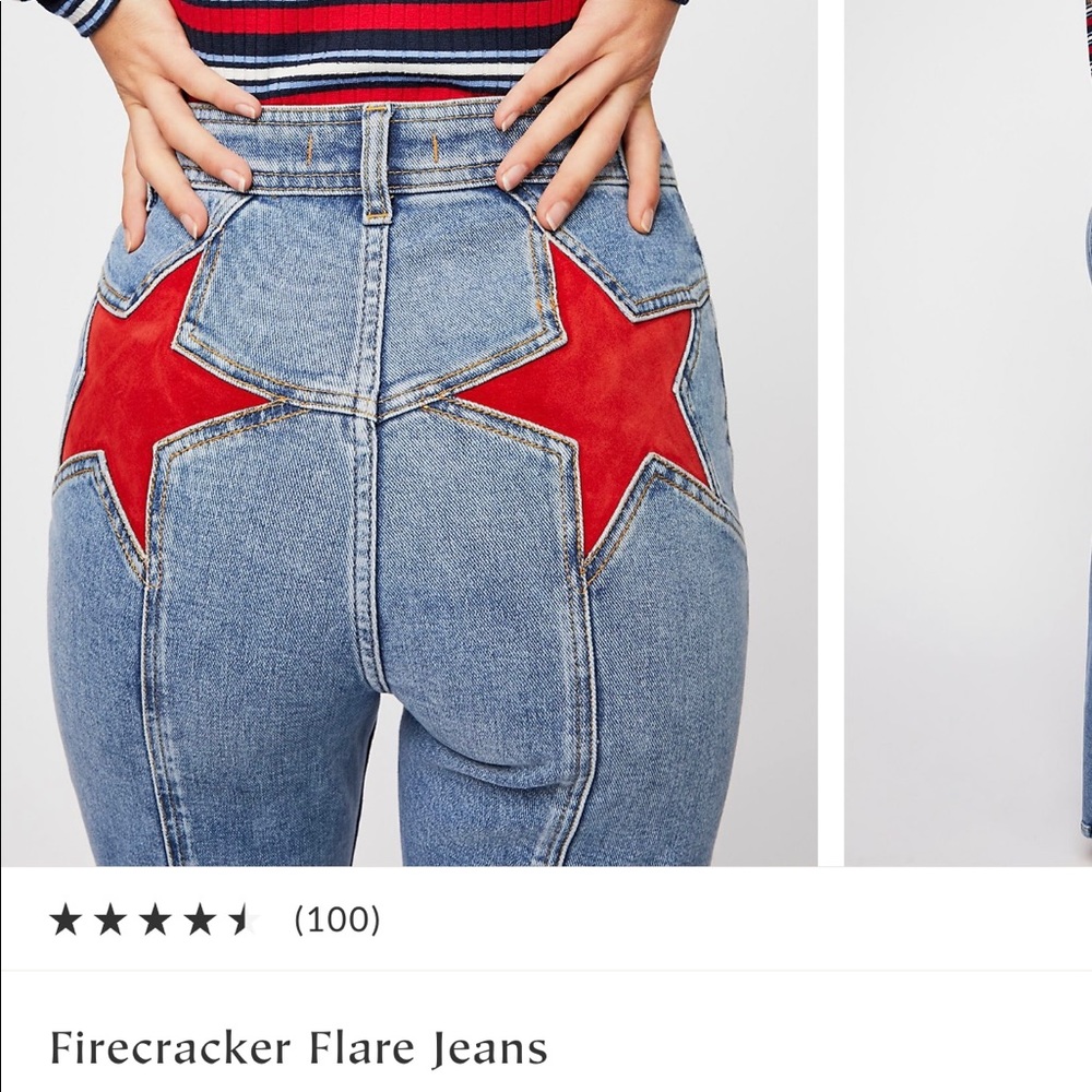 SOLD! Fire Cracker Flares jeans size 25/26